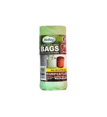 WORKI NA ODPADY BIO I ZMIESZANE 20 L 20 szt (KOMPOSTOWALNE I BIODEGRADOWALNE) - BIOBAG