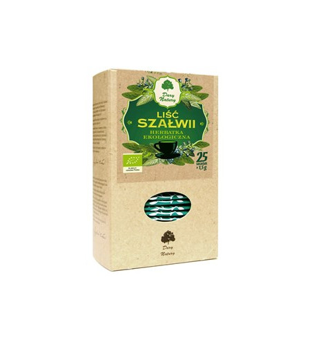 HERBATKA LIŚĆ SZAŁWII BIO (25 x 1,5 g) - DARY NATURY