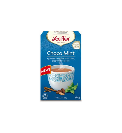 HERBATKA EKSPRESOWA CHOCO MINT Z KAKAO I MIĘTĄ BIO (17 x 2,2 g) 37,4 g - YOGI TEA HERBATKA EKSPRESOWA CHOCO MINT Z KAKAO I MIĘTĄ BIO (17 x 2,2 g) 37,4 g - YOGI TEA