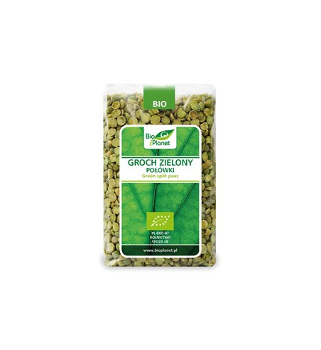 GROCH ZIELONY POŁÓWKI BIO 500 g - BIO PLANET