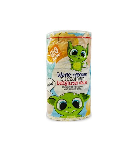 WAFLE RYŻOWE Z SEZAMEM BEZGLUTENOWE BIO 100 g - BIOMINKI