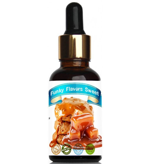 Funky Flavors Sweet Butterscotch 50ml - Słodzony aromat bez cukru & bez tłuszczu, Toffee & Herbatnik Funky Flavors Sweet Butterscotch 50ml - Słodzony aromat bez cukru & bez tłuszczu, Toffee & Herbatnik