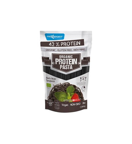 MAKARON (Z CZARNEJ FASOLI) SPAGHETTI BEZGLUTENOWY BIO 200 g - MAXSPORT