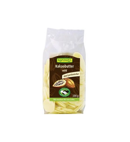 TŁUSZCZ KAKAOWY W KRĄŻKACH BIO 100 g - RAPUNZEL