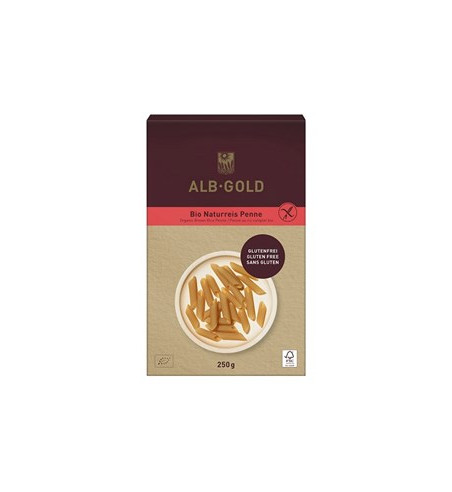 MAKARON (RYŻOWY RAZOWY) PENNE BEZGLUTENOWY BIO 250 g - ALB GOLD