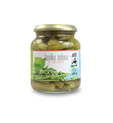 FASOLKA ZIELONA W ZALEWIE W SŁOIKU BIO 340 g (185 g) - BIO EUROPA