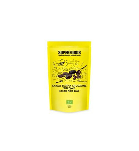 KAKAO ZIARNA KRUSZONE SUROWE BIO 250 g - BIO PLANET