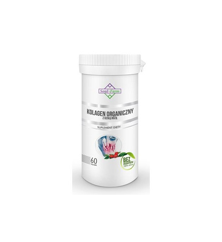 KOLAGEN MORSKI Z DZIKĄ RÓŻĄ 400mg 60 KAPSUŁEK - SOUL FARM