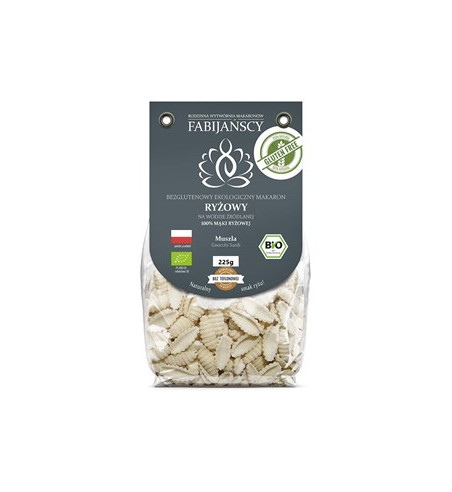 MAKARON (Z RYŻU BIAŁEGO) MUSZLA GNOCCHI SARDI BEZGLUTENOWY BIO 225 g - FABIJAŃSCY
