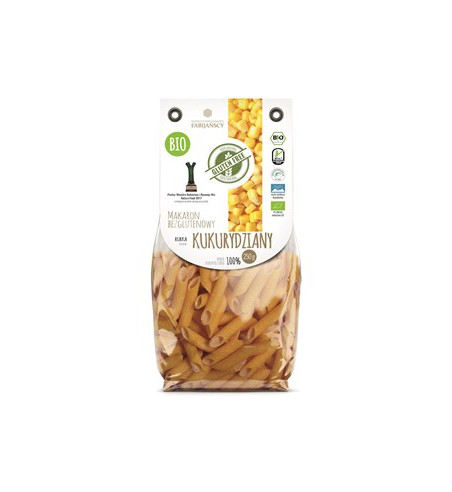 MAKARON (KUKURYDZIANY) RURKA PENNE BEZGLUTENOWY BIO 250 g - FABIJAŃSCY