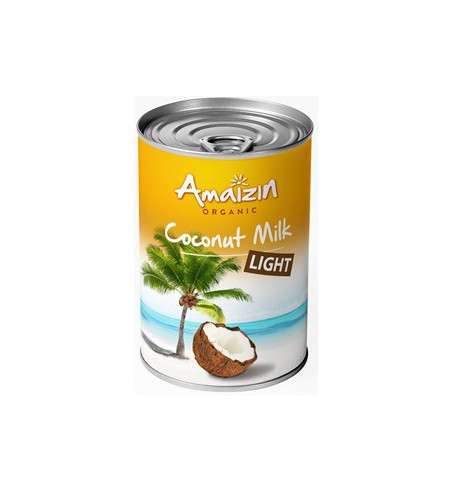 COCONUT MILK - NAPÓJ KOKOSOWY LIGHT W PUSZCE (9% TŁUSZCZU) BIO 400 ml -  AMAIZIN